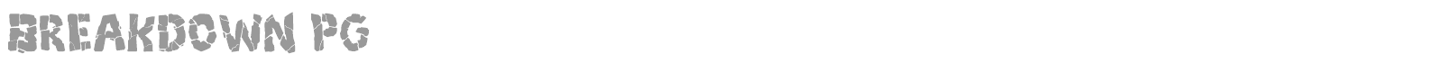 Breakdown PG font preview
